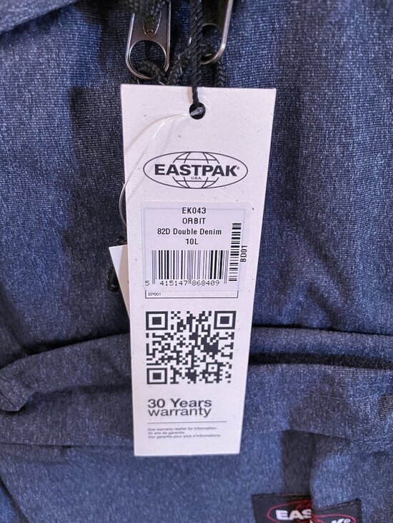 NEW J Crew X Eastpak Mini Orbit Backpack 10L NWT Double Denim main image 8